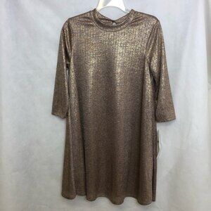 Three Pink Hearts Rose Gold Dress Size Large